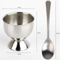 Stainless Steel Egg Cup 12 Includes 6 Egg Holders and 6 Egg Spoons