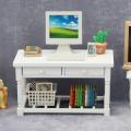 1:12 Dollhouse Miniature Wood Table,mini Furniture Toys White Wood