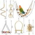 Bird Parrot Toys Swing Hanging Bird Cage Toy for Parakeets,cockatiels