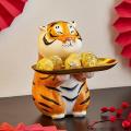 Cute Tiger Ceramic Storage Decor Jewelry Key Desktop Finishing Office