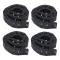 18mm X 37mm Black Flexible Semi Enclosed Cable Drag Chain 1m