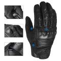 Goatskin Motorcycle Gloves for Men Women, (m, Black Unperforated)