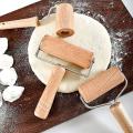 4 Pack Wood Pastry Pizza Roller, Non Stick Wooden Rolling Pin