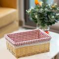 Wicker Basket Gift Basket Handmade with Fabric Storage Basket 1