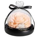 Eternal Flowers In Heart Glass Dome with Led Light for Women Girls 2