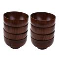 Set Of 4 Solid Wood Bowl, 4-1/8 Inch Dia By 2-5/8 Inch, for Rice
