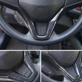 For Honda Vezel Hrv 2015-2017 Car Steering Wheel Cover Carbon Fiber