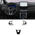 For Corolla Cross 2020-2022 Steering Wheel Button Cover Bright Black