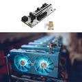 6pcs Ver 010-x Pcie Riser 1x to 16x Graphic Extension with Flash Led
