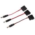 5pcs Big 4p to Dc 5521 Chassis Led Lights 12v Power Cord Black+red