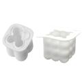 2 Pcs Candles Mould 3d Bubble Square Silicone Mold