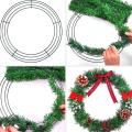 10pcs Christmas Metal Decoration Wreath Christmas Metal Wreath Ring