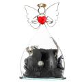 Gift for Girlfriend Forever Rose In Angel Glass Cover Gifts(black)