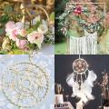 8pcs 8 Inches Dream Catcher Rings Metal Hoops Macrame Ring Gold