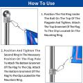 4 Pcs Flag Pole Rings Aluminum Alloy Mounting Rings