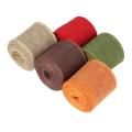 5pcs 6cmx5m Imitation Linen Roll Ribbon, Wedding and Christmas