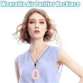 Personal Wearable Air Purifier Necklace Mini Usb Air Freshener Pink