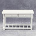 1:12 Dollhouse Miniature Wood Table,mini Furniture Toys White Wood