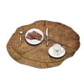 2pcs Wooden Grain Placemat Home Kitchen Dining Table Mat