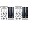 Steel Stakes Anchor Kit for Trampolines-set Of 4 Silver 4 Strong Belt