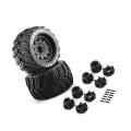 2pcs Bigfoot Monster Truck Rubber Tire Tyre 14mm & 17mm Wheel Hex,p2