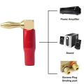 Set Of 8 Gold Plated 90 Degree Right Angle Banana Plugs