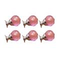6 Pcs Crystal Handles Drawer Pull with Screws for Furiture Hardware