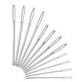 12 Pieces Steel Knitting Needles Sewing with Clear Bottle, 3 Sizes