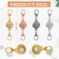 8 Pcs Magnetic Clasps for Jewelry Locking Charms with Lobster Clasp