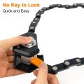 Bikersay Bicycle Folding Lock,folding Lock with 3 Keys & Bracket