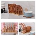 Bamboo Dish Plate Bowl Cup Book Pot Lid Cutting Board Drying Rack