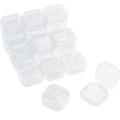 36 Pieces Rectangle Clear Plastic Containers Transparent Storage Box