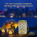 Solar Lantern Light for Decor - Outdoor Hanging Lights with Handle