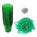 Bachelorette Prom Party Supplies 12pcs Bead Chain Cup Wine Green