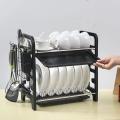 Dish Rack 2 Tier Kitchen Dish Drying Rack Drainer with Drip B