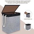 Large Laundry Basket with Lid, Collapsible Linen Laundry Hamper -a
