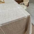 Rustic Lattice Tassels Square Table Cover Cloth (brown)