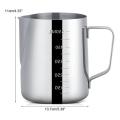 20oz Milk Effervescent Pot with Measurement,steam Pot