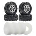 4pcs 73mm Tire Tyre Wheel with Foam for Wpl C14 C24 B24 Rc Car Parts