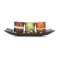 3 Piece Set Decorative Candle Holder Rock and Tray Spa Aromatherapy