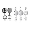 Retractable Badge Holder Reel Clip 3 Pack,snap Hook Ring Key Chain