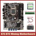 B75 Motherboard+i3 2120 Cpu+ddr3 4gb Ram+128g Msata Ssd+switch Cable