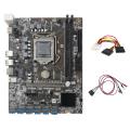 B250c Miner Motherboard+switch Cable with Light+4pin to Sata Cable