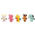 Finger Puppets for Children and Babies 5 Farm Animals Doll Set Toy(c)