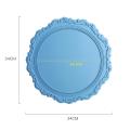 Silicone Placemat Round Flower Tableware for Breakfast A