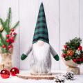Plaid Christmas Faceless Doll Nordic Wind Elf Dwarf for Holidays A