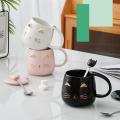Cat Mug with Spoon Gifts for Women Wife Mum Friend Teacher A