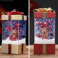 New Year Home Decoration Crafts Snowing Gift Box Gift Light, A
