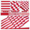 6 Pieces Table Runner Wedding Decor Red White Striped 12 X 72 Inch