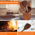 Wooden Spoons for Cooking Kitchen Utensil Set Of Unpainted & Wax-free